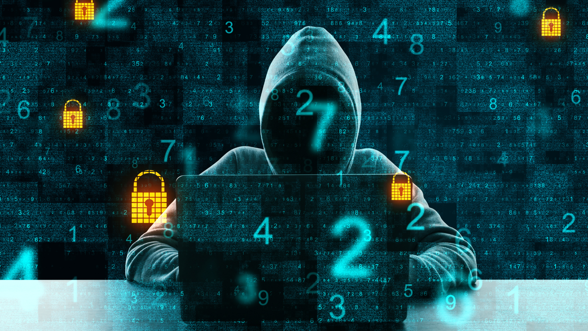 IT-kriminel sidder og hacker