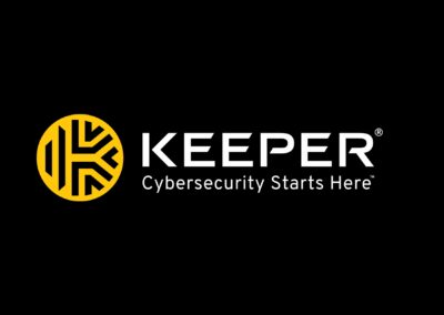 "Stærke adgangskoder med Keeper" Keeper logo