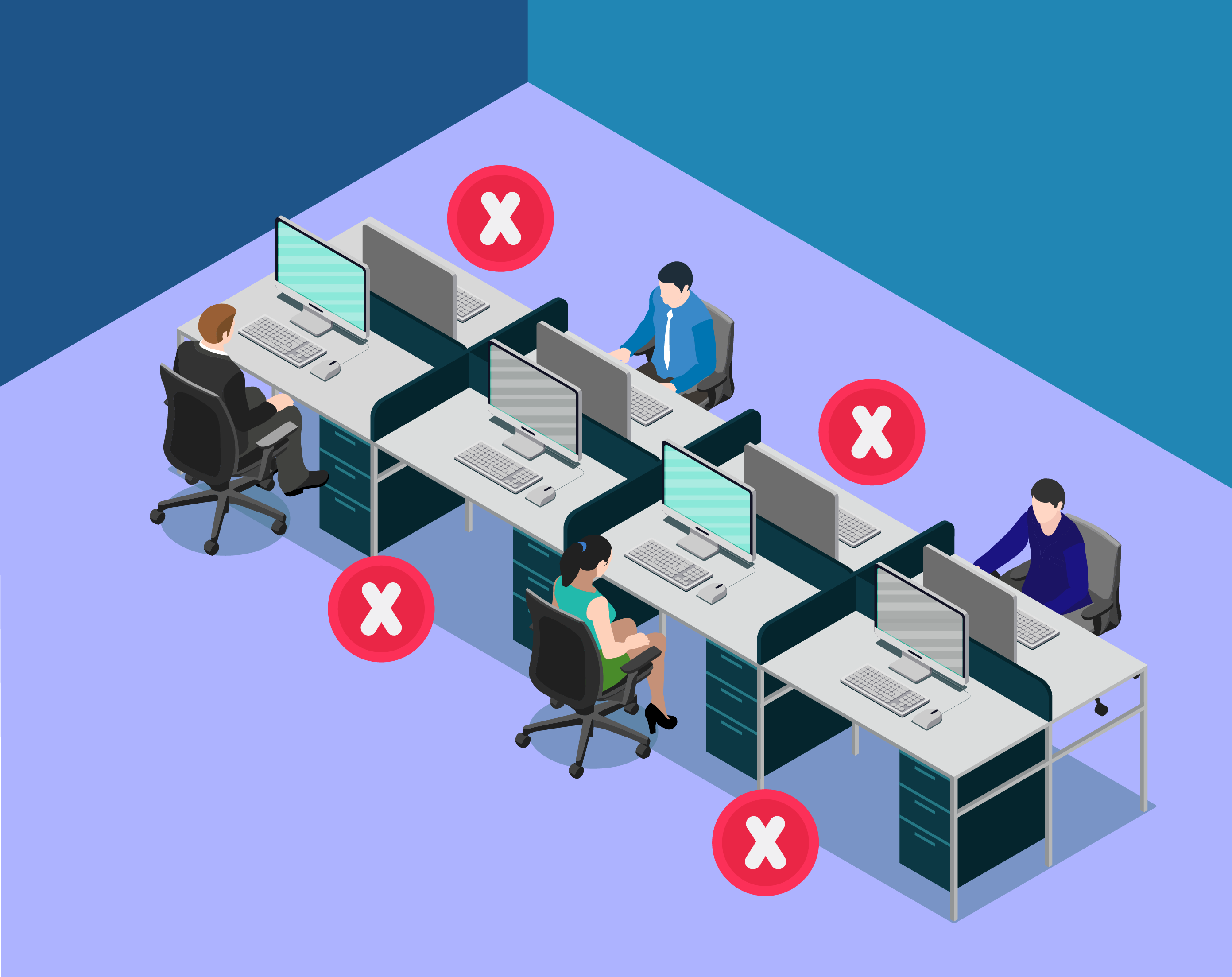 Person foran IT-kontor