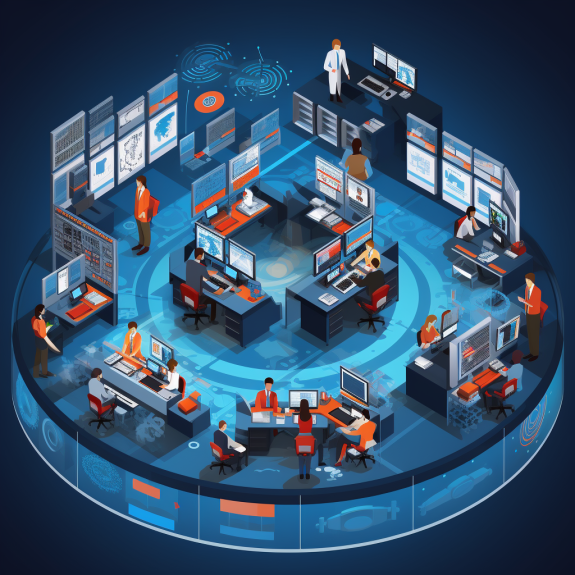 IT-operations center illustration